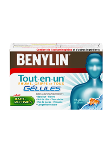 Benylin Tout-en-un Rhume, grippe et toux, 20 gélules