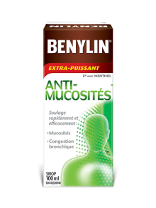  Sirop BENYLIN® ANTI-MUCOSITÉS, 250 ml. Soulage : Mucosités et mal de gorge. 