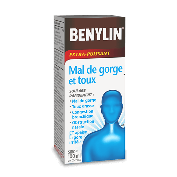 Sirop BENYLIN® Extra-puissant Mal de gorge et toux, 100 ml